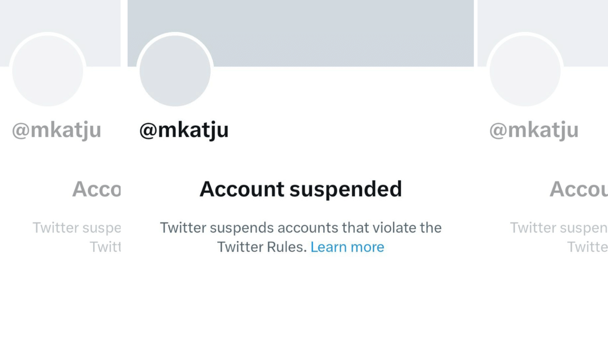 Screenshot of Markandey Katju’s suspended Twitter handle