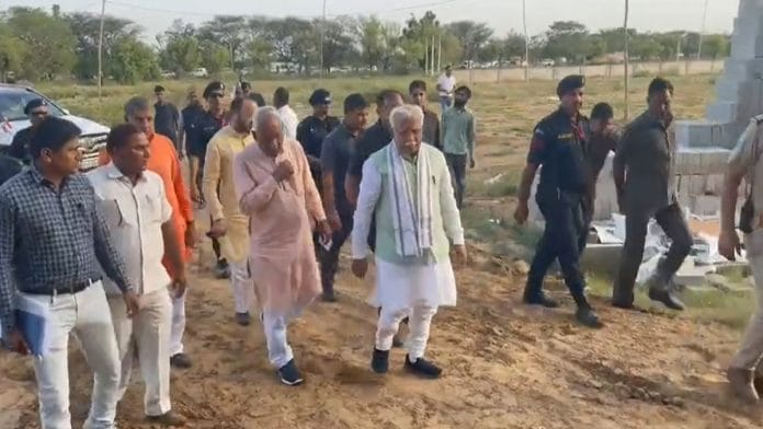 Haryana CM Manohar Lal Khattar in Mahendragarh Thursday | Twitter @mlkhattar