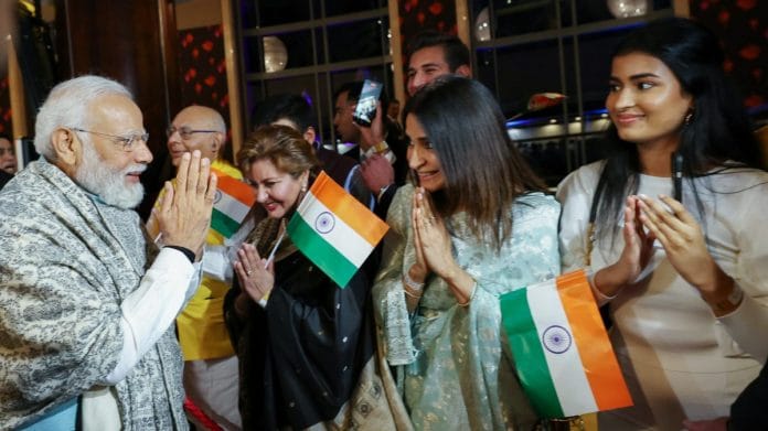 Prime Minister Narendra Modi greets the Indian Community in Sydney, on 22 May 2023 | ANI photo