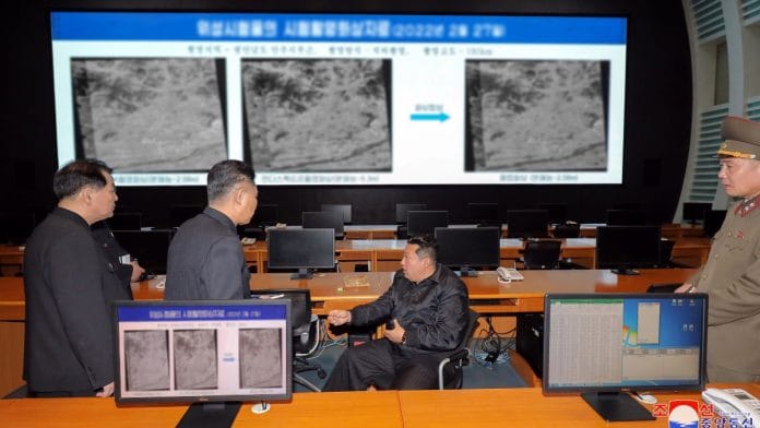 North Korean leader Kim Jong Un inspects North Korea's National Aerospace Development Administration after recent satellite system tests, in Pyongyang | File photo: KCNA via Reuters