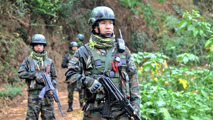 Army personnel during a patrol in Manipur after ethnic clashes in the state | ANI