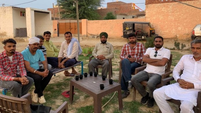 Farmers gathered in Dhandhoor, Haryana | Antara Baruah, ThePrint