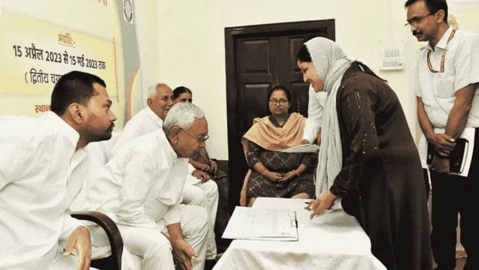 Bihar Chief Minister Nitish Kumar during 2nd phase of caste based census at Bakhtiyarpur in Patna | ANI