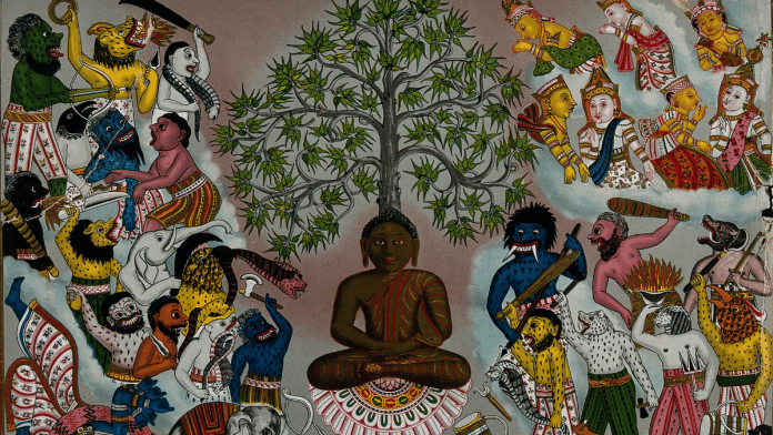 Untitled design (28) Buddha, resisting the demons of Mara | Wikimedia commons