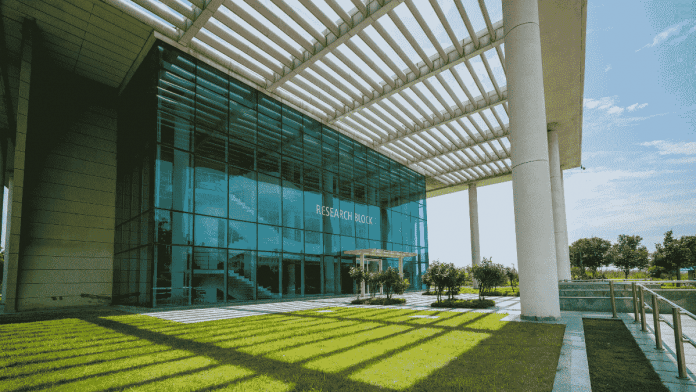 Representational photo of the research block of Shiv Nadar University in Greater Noida | Photo: snu.edu.in