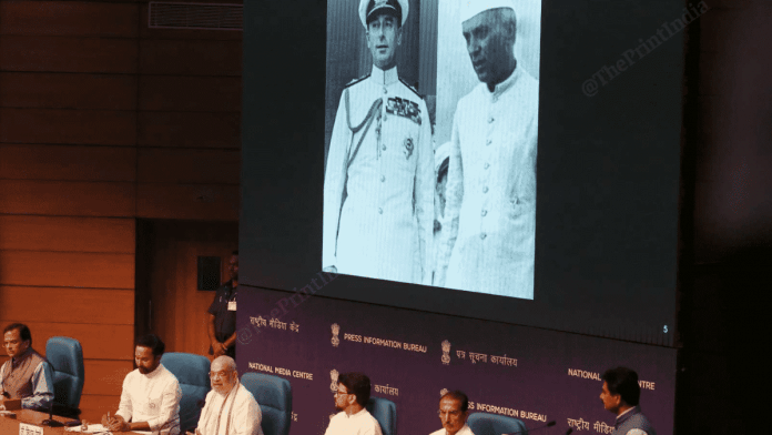 Union Home Minister Amit Shah addressing a press conference at the National Media Centre in New Delhi | Praveen Jain | ThePrint