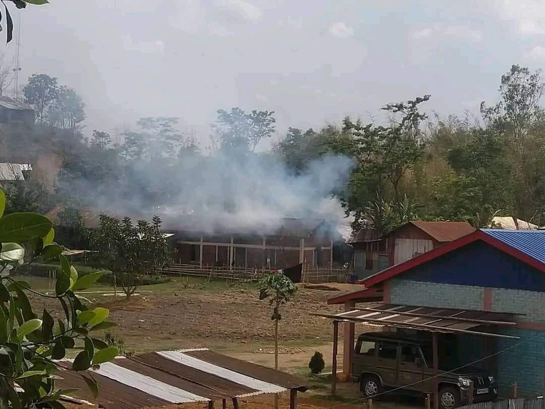 Smoke from a burning structure in a Valley area affected by the violence | By special arrangement 