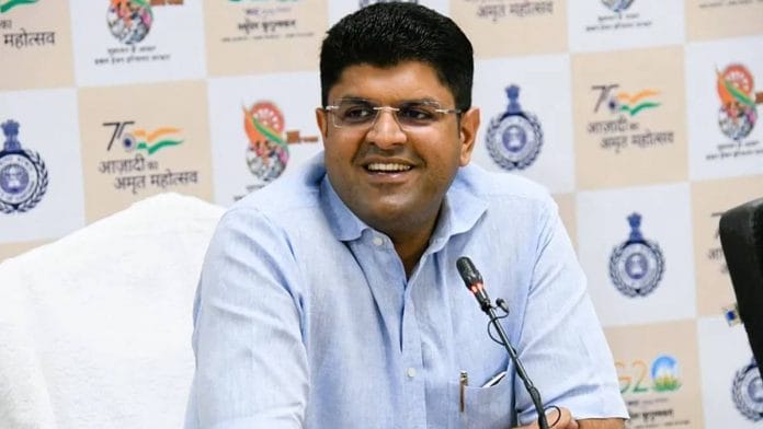 File photo of Haryana deputy CM Dushyant Chautala | By special arrangement