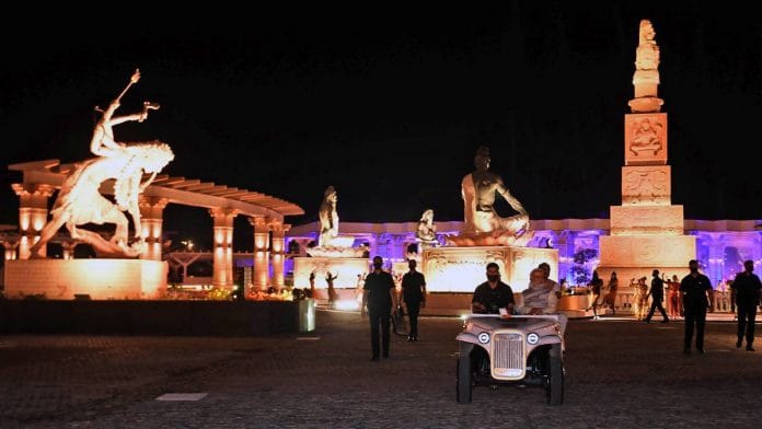 Prime Minister Narendra Modi during the dedication of the Phase I of the Mahakal Lok Project at Shri Mahakal Lok, in Ujjain in October 2022 | ANI