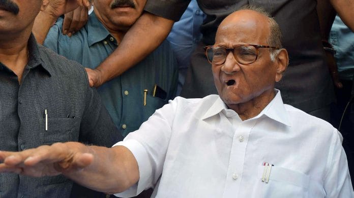 NCP chief Sharad Pawar in Mumbai on 4 May 2023 | ANI Photo