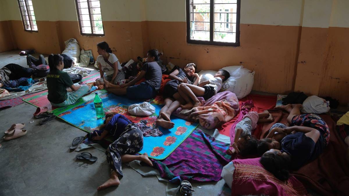 A relief camp in Churachandpur | Photo: Suraj Singh Bisht | ThePrint