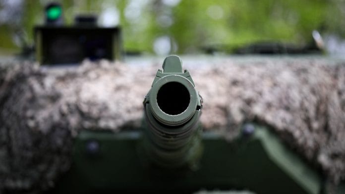 A close view of a tank is seen at a training site, where Ukrainian soldiers undergo maintenance training on Leopard 1A5 tanks, at the German army Bundeswehr base, part of the EU Military Assistance Mission in support of Ukraine | Reuters