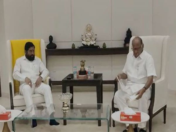 NCP President Sharad Pawar meets Maharashtra CM Eknath Shinde in Mumbai