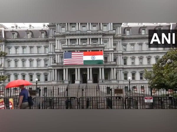 Ahead of PM Modi's arrival, Tricolour, US flag displayed together at Eisenhower Executive Office Building in Washington, DC