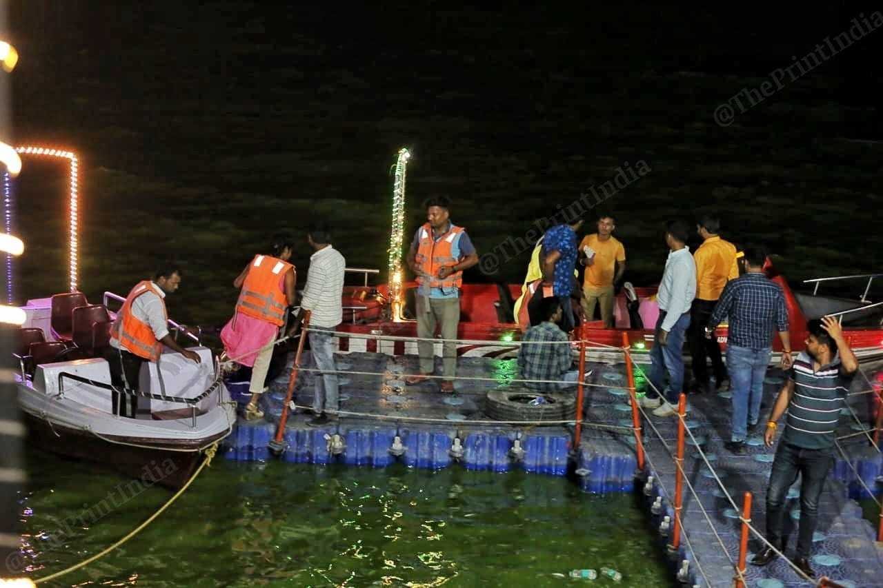 Visitors at Ramgarh Tap Lake, Gorakhpur | Photo: Praveen Jain | ThePrint