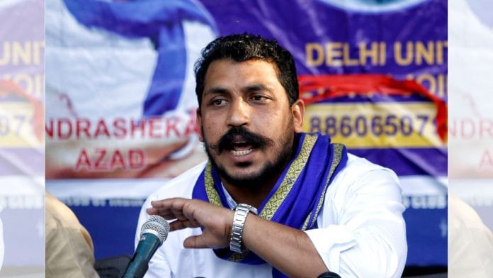 File photo of Chandrashekhar Azad | Photo: ANI