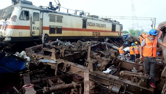 File photo of rescue operation being conducted at the site of the train accident in Balasore | ANI