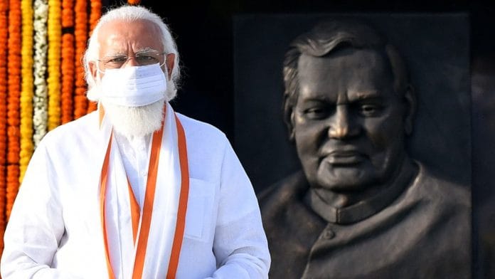 Modi at the Atal Samadhi Sthal in New Delhi | Representational image | ANI