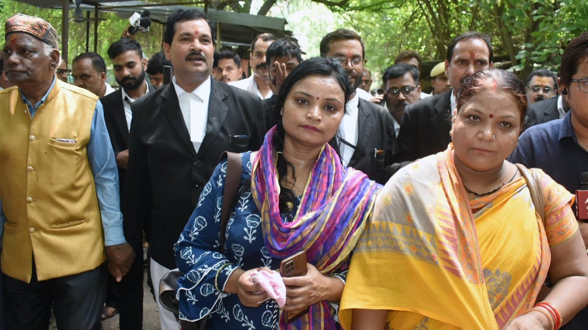 Petitioners, advocates leaving district court in Varanasi after hearing on 4 July, 2022 | ANI