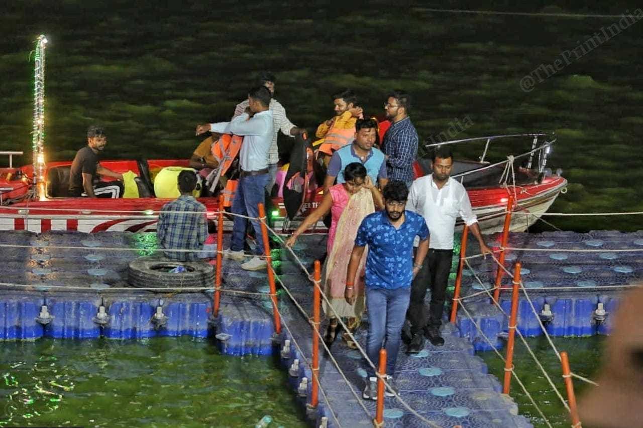 Visitors at Ramgarh Tap Lake, Gorakhpur | Photo: Praveen Jain | ThePrint