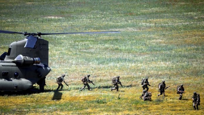 File photo: British soldiers carry out an exercise at Krivolak army base, North Macedonia | Reuters