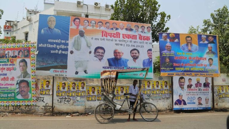 Patna preps for Oppn meet: Bihar Congress awaits ‘jan nayak’ Rahul, BJP posters decry ‘thugs’