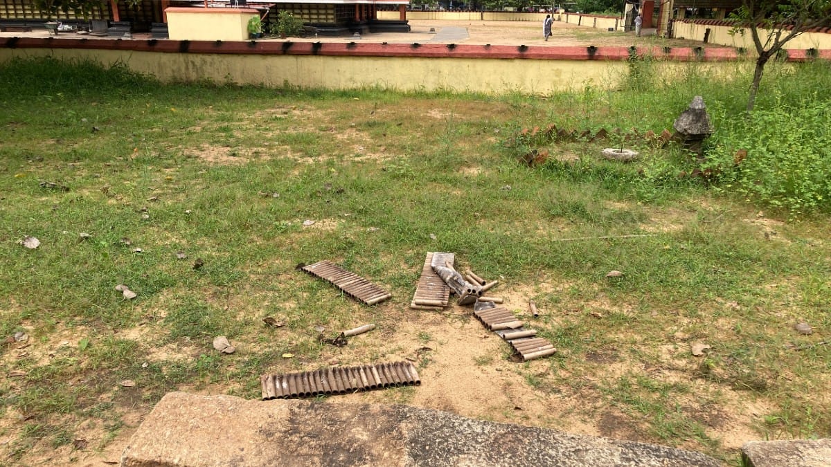 Firecracker shells lying on land behind temple | Vandana Menon | ThePrint