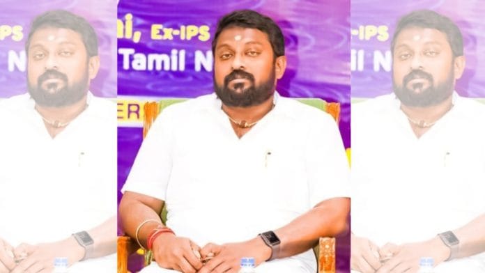 File photo of BJP Tamil Nadu unit secretary S.G. Suryah | Twitter: @SuryahSG