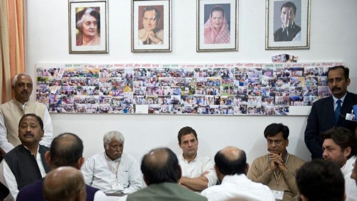 Rahul Gandhi meeting different delegations at Nehru Bhawan, Lucknow | INC, Twitter