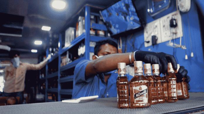Representational photo of a wine shop at Shivaji Park in Mumbai | ANI