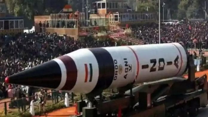 Agni-V is India's premier nuclear-capable ICBM. Photo by ANI