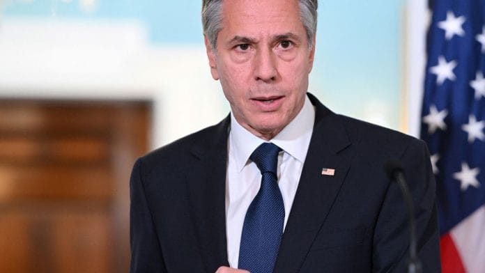 U.S. Secretary of State Antony Blinken speaks to members of the media in the Treaty Room of the State Department in Washington, U.S. | Mandel Ngan/Pool via Reuters/File Photo