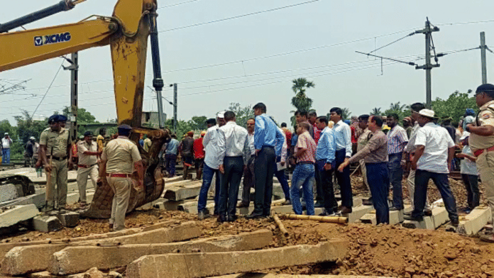 CBI officers inspect the site of train accident in Odisha's Balasore on Tuesday | ANI