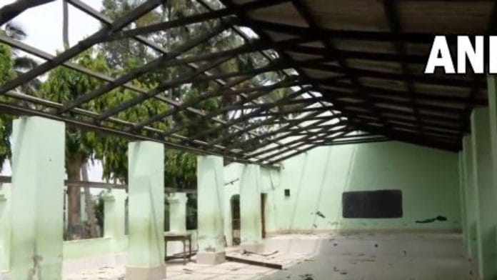 Parts of Bahanaga school building in Balasore are being razed | Twitter/ANI