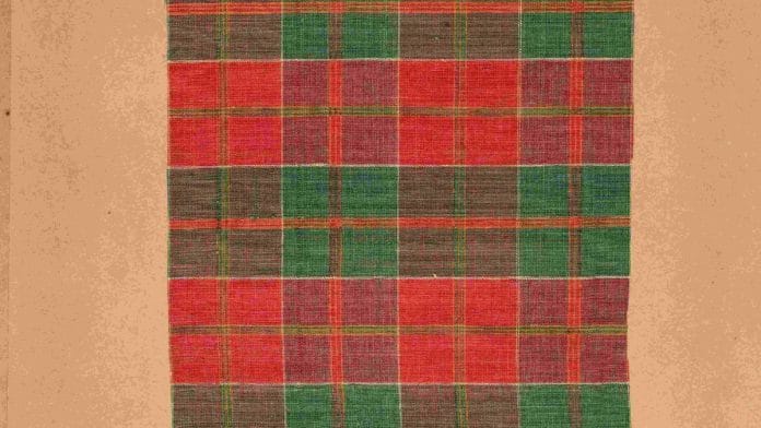 Piece Goods from Coonatoor, Madras, John Forbes Watson, c. 1866, Cotton | Image courtesy of Dr. Bhau Daji Lad Museum, Mumbai, Google Arts and Culture