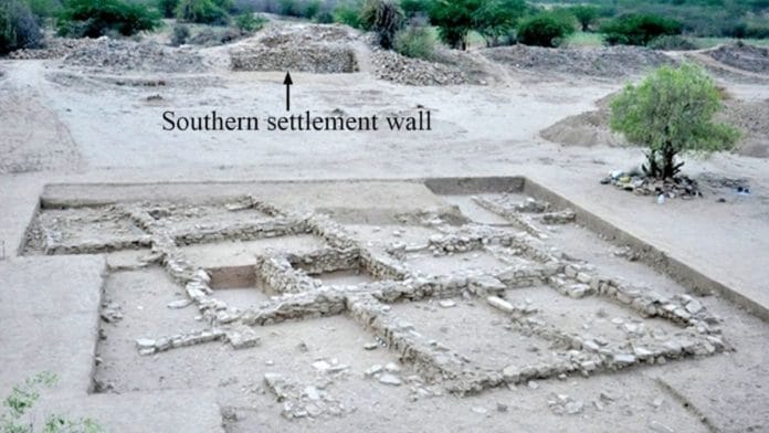 Structural remains excavated at Kotada Bhadli | Credit: Prabodh Shirvalkar, Y.S.Rawat, 2017