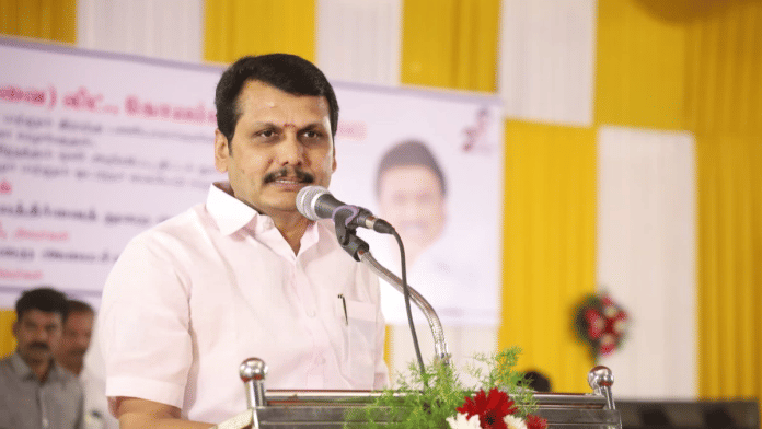 File photo of V Senthil Balaji | Image via Twitter @V_Senthilbalaji