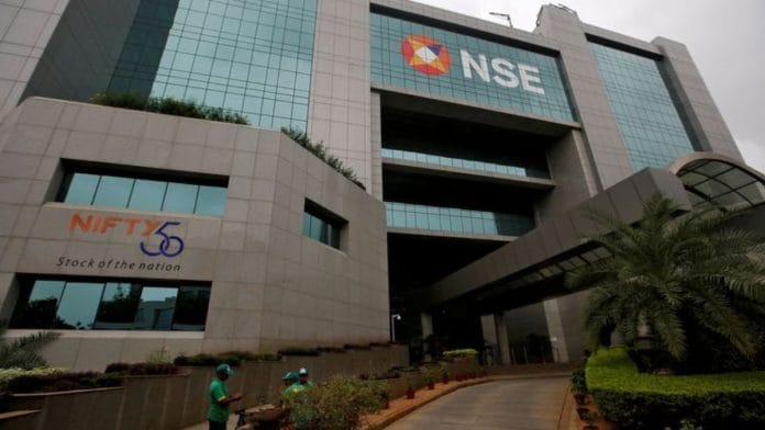 Gardeners work outside the National Stock Exchange (NSE) building in Mumbai | Reuters file photo