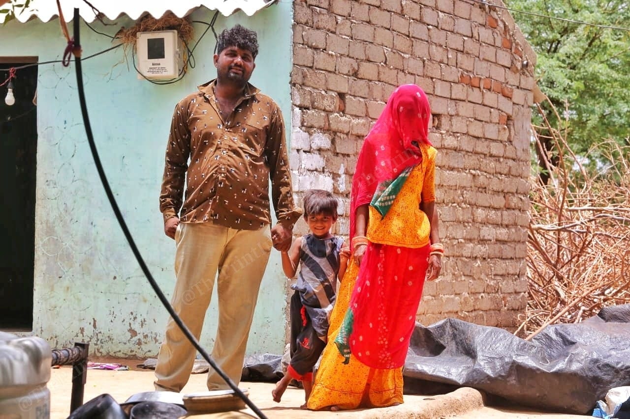Kanti Bhai and Kami Behen, who got married in 2012, have four daughters, the eldest one now studies in class 6 | Photo: Praveen Jain | ThePrint