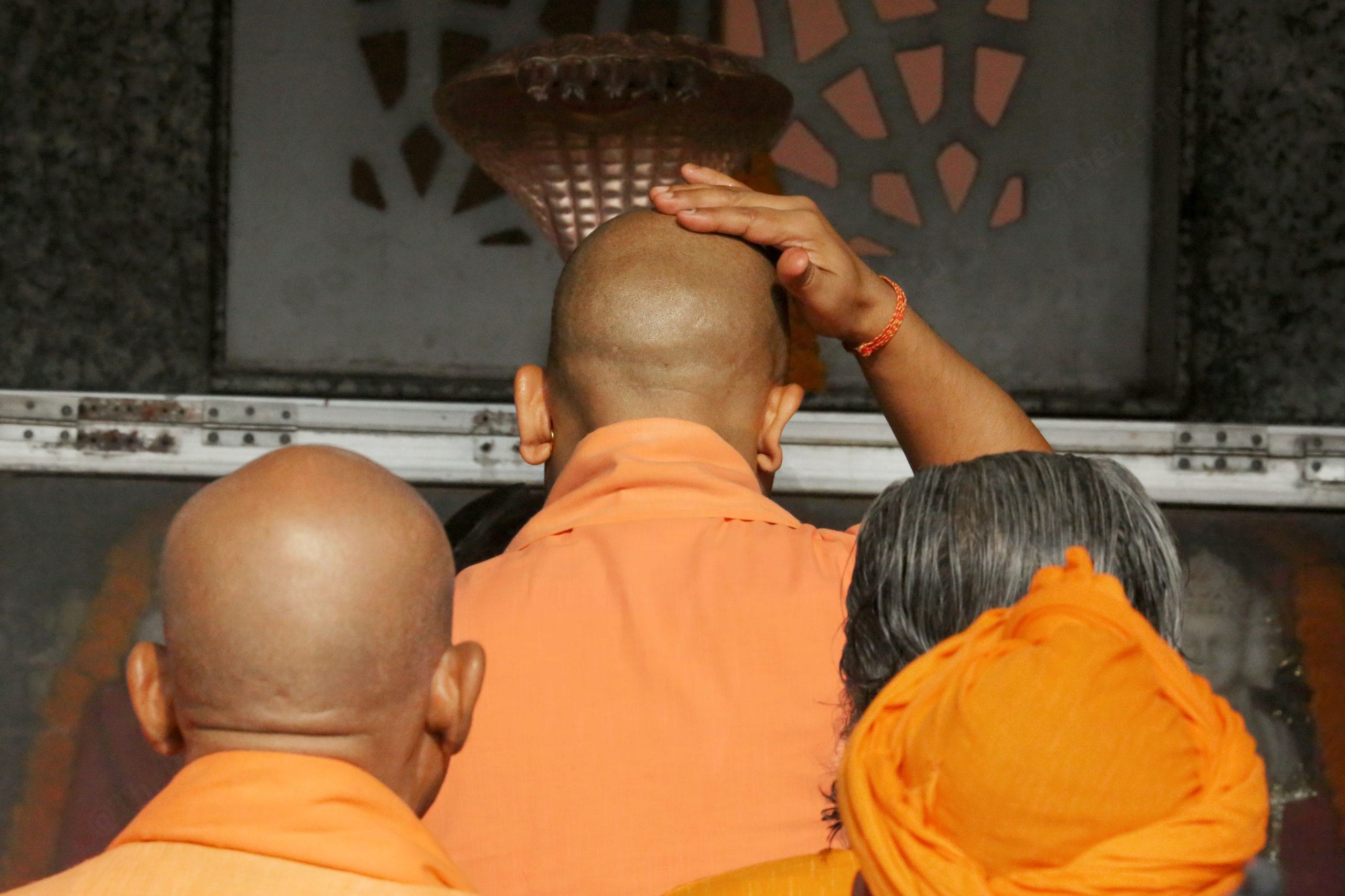 Uttar Pradesh Chief Minister Yogi Adityanath at the Mansarovar Temple in Gorakhpur | Photo: Praveen Jain | ThePrint