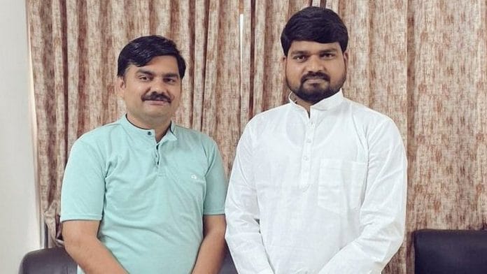 Yuvrajsinh Jadeja with Chaitar Vasava