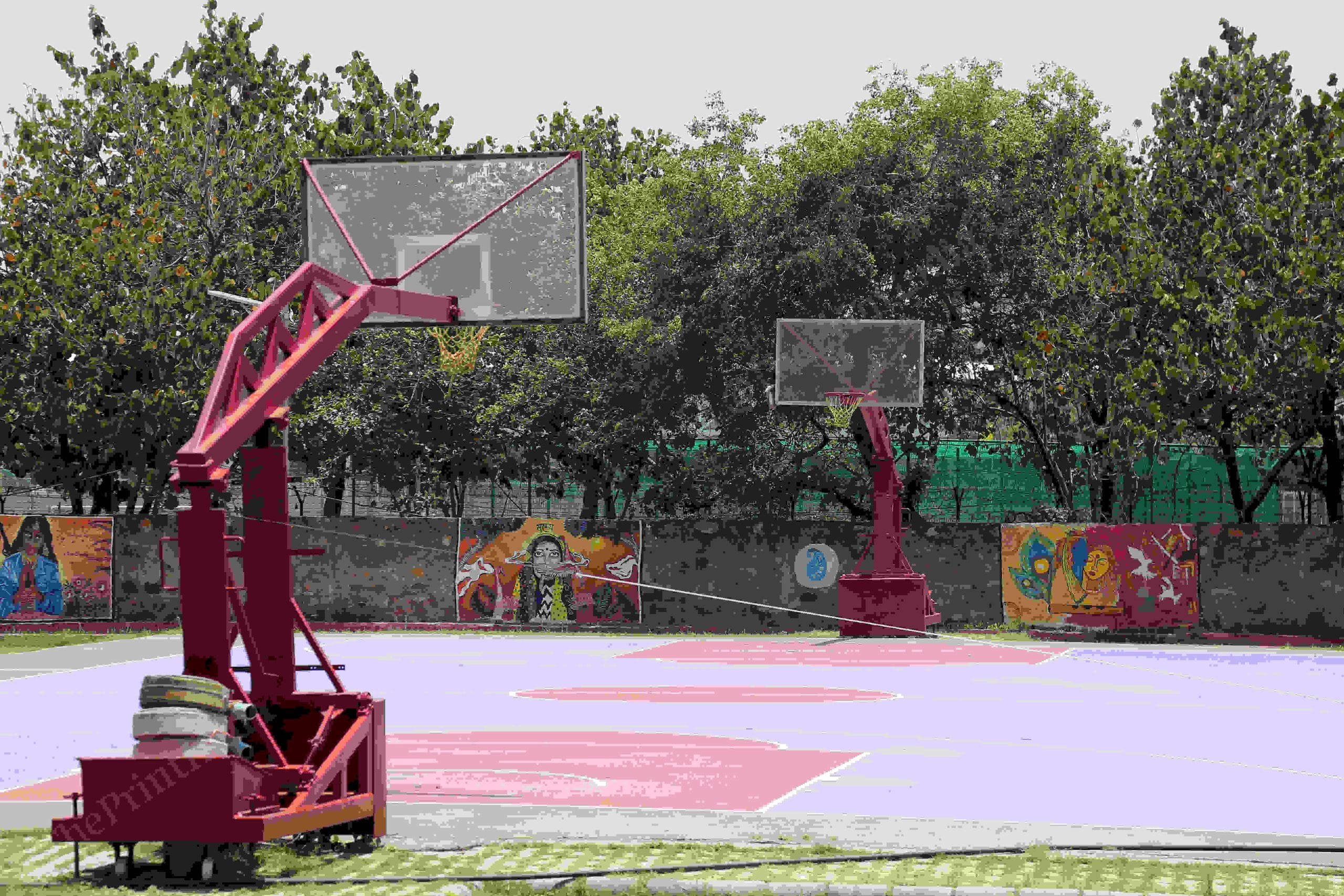 A view of a basketball court at the Atma Ram Sanatan Dharma College in New Delhi | Suraj Singh Bisht | ThePrint