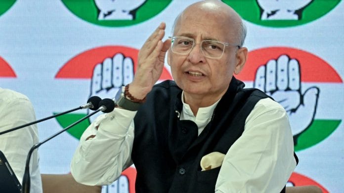 File photo of Congress leader Abhishek Manu Singhvi | ANI