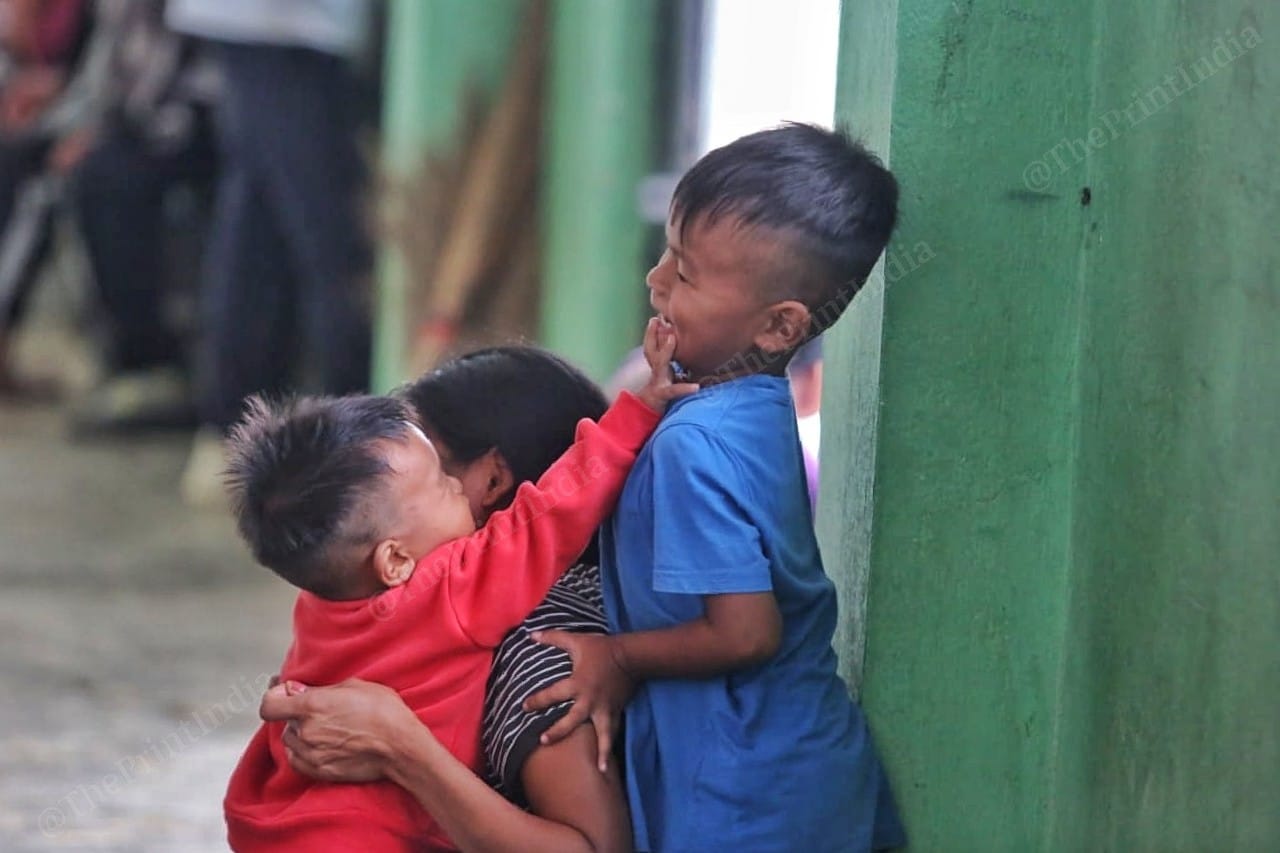 Children play in the corridors. Photo: Praveen Jain | ThePrint