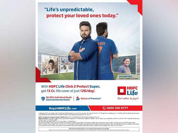 Rishabh Pant Features in HDFC Life's Latest Campaign on Term Insurance