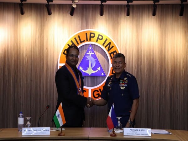Indian ambassador discusses maritime preparation with Philippines Coast Guard
