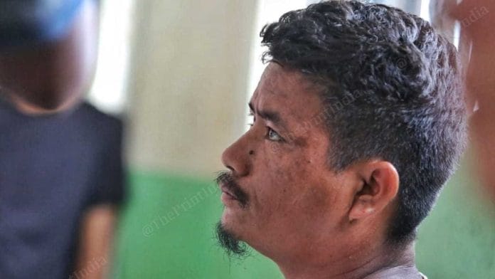 Albert Vaiphei at a relief camp set up for displaced Kukis at Saint Peter school in Tengnoupal district of Manipur | Praveen Jain | ThePrint