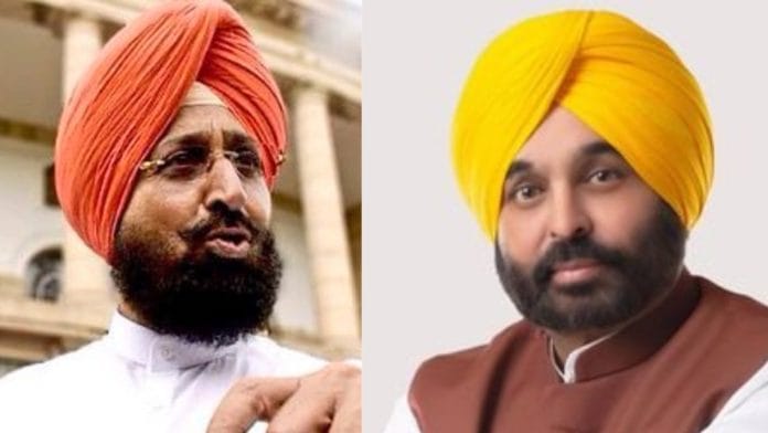 Congress leader Partap Singh Bajwa; CM Bhagwant Mann | Twitter: @Partap_Sbajwa; @BhagwantMann