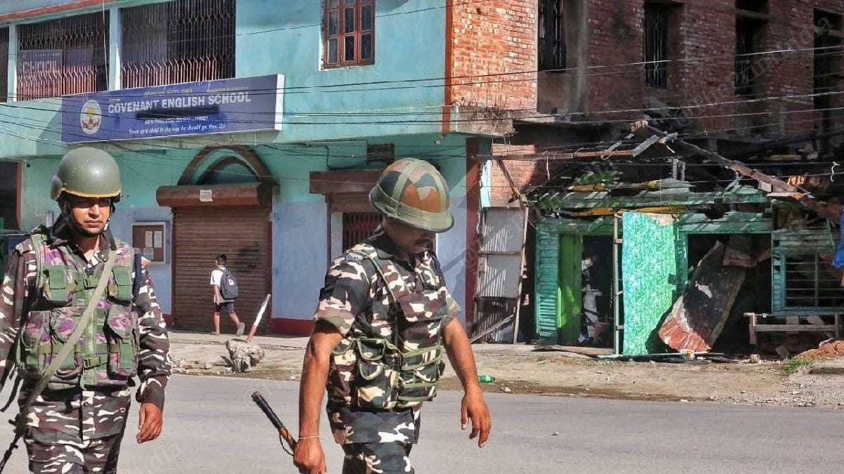 A burnt Kuki shop and house in Imphal | Photo: Praveen Jain/ThePrint