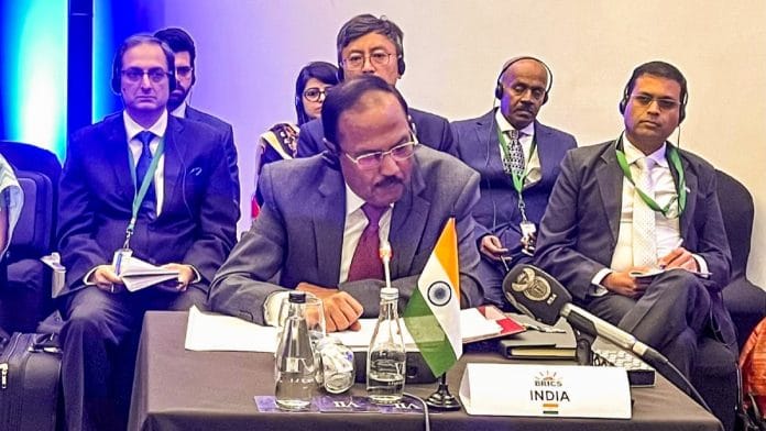 NSA Ajit Doval addressing 13th BRICS NSA meeting in Johannesburg, Tuesday | ANI